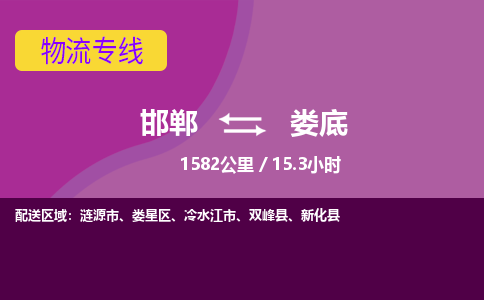 邯郸到娄底物流公司-邯郸到娄底货运专线