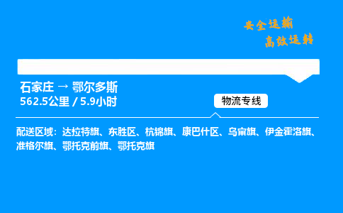 石家庄到鄂尔多斯物流公司-石家庄到鄂尔多斯货运专线