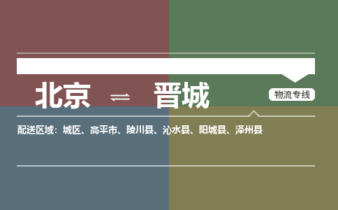 北京到晋城物流公司-山西专线不随意加价「丢损必赔」