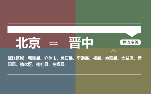 北京到晋中物流公司-山西专线急速响应「实时监控」