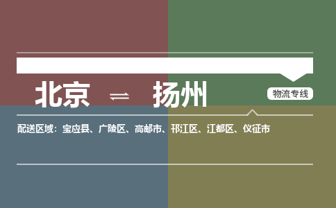 北京到扬州物流公司-江苏专线时效稳定「市县闪送」