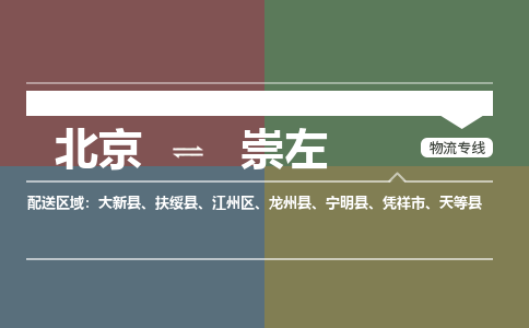 北京到崇左物流公司-广西专线不随意加价「实时监控」