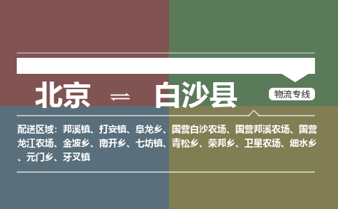 北京到白沙县物流公司-海南专线机动性高「时间多久」