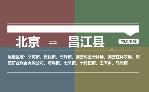 北京到昌江县物流公司-海南专线价格实惠「免费取件」