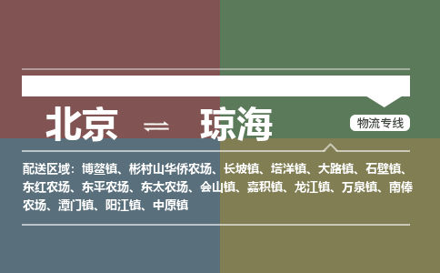 北京到琼海物流公司-海南专线价格实惠「丢损必赔」