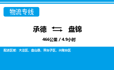 承德到盘锦物流公司-辽宁专线保价运输「收费标准」